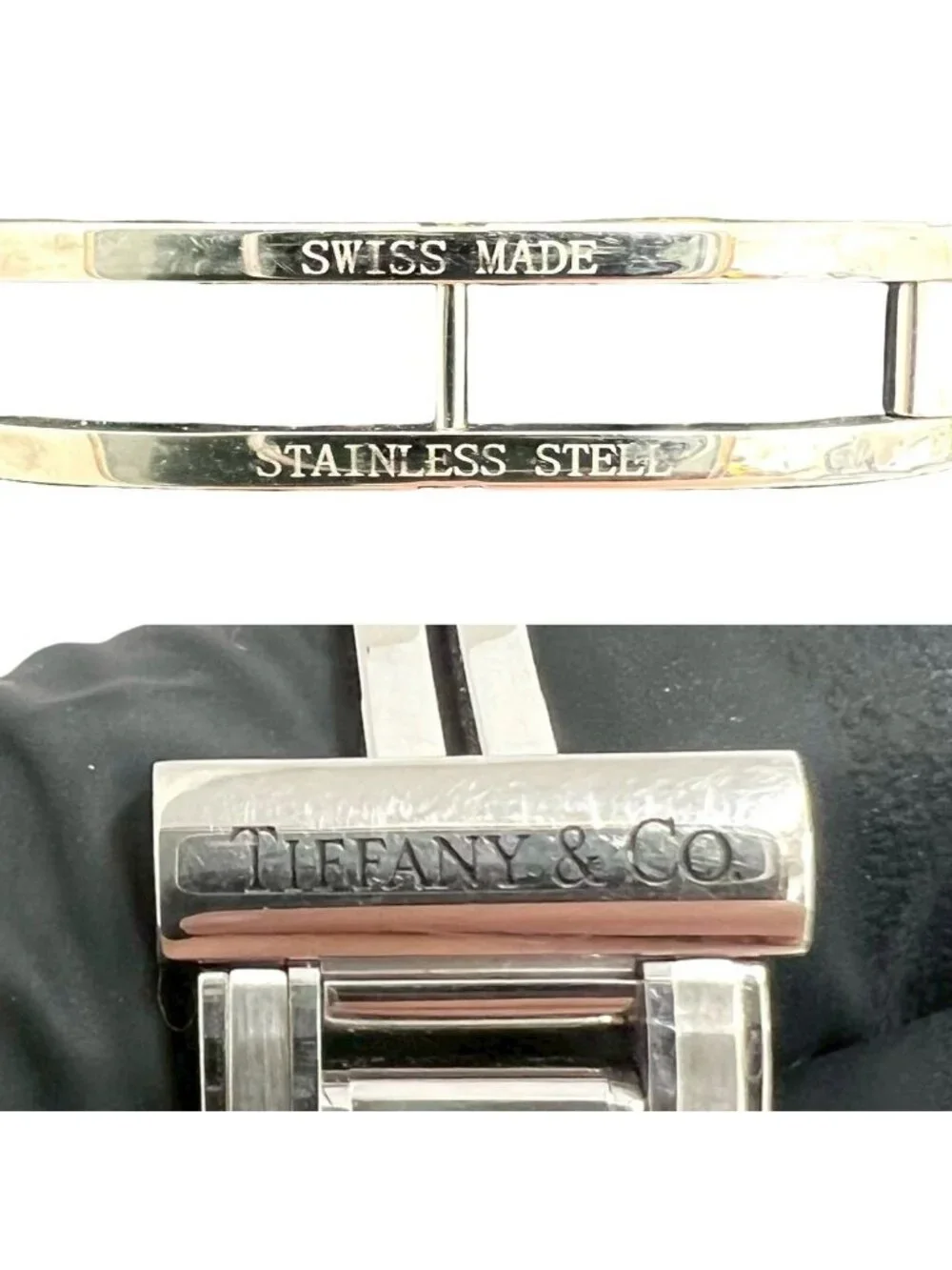 Tiffany & Co with Case Atlas Stainless Steel Wrist Watch Silver
